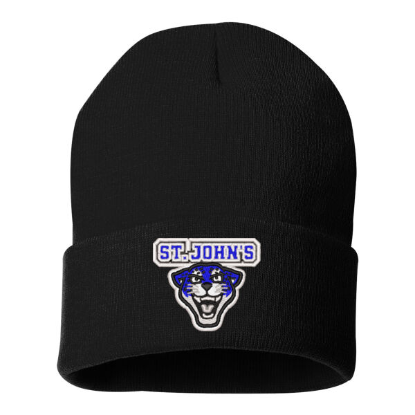 Sportsman 12" Solid Cuffed Beanie - Embroidered Logo Thumbnail