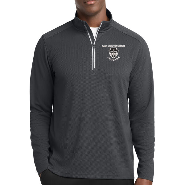 Sport-Tek Sport-Wick Textured 1/4 Zip Pullover - Embroidered Logo Thumbnail