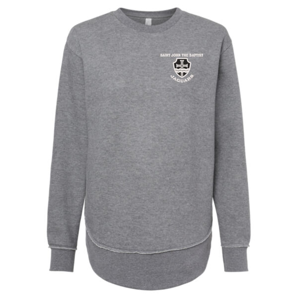 LAT Womens Weekend Fleece Crewneck Sweatshirt - Embroidered Logo Thumbnail
